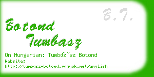 botond tumbasz business card